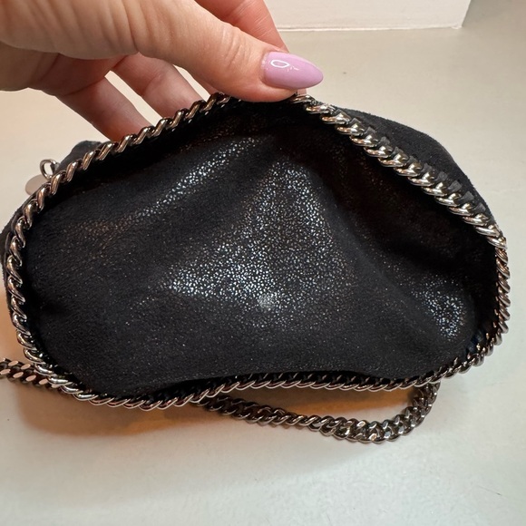 Stella McCartney Vegan Leather Bucket Bag – Black & Silver Sparkle - Picture 10 of 17